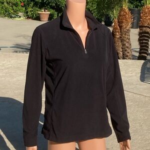 Columbia Quarter Zip Micro Fleece Sweater Black.